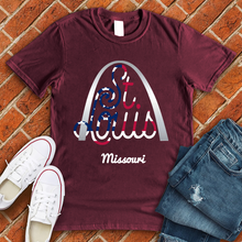 Load image into Gallery viewer, ST Louis Arch Flag Tee