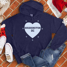 Load image into Gallery viewer, Washington DC Snowflake Heart Hoodie