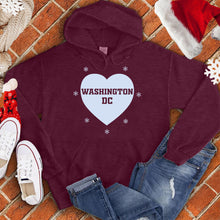 Load image into Gallery viewer, Washington DC Snowflake Heart Hoodie
