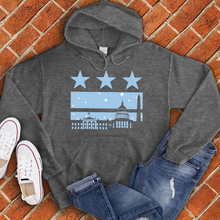Load image into Gallery viewer, Washington DC Snow Flag Hoodie