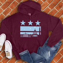 Load image into Gallery viewer, Washington DC Snow Flag Hoodie