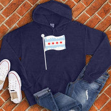 Load image into Gallery viewer, Chicago Skyline Flag Pole Hoodie
