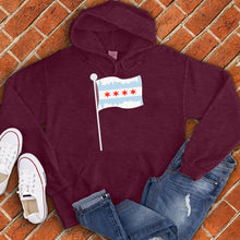 Load image into Gallery viewer, Chicago Skyline Flag Pole Hoodie
