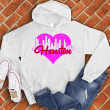 Load image into Gallery viewer, Houston Skyline Heart Hoodie