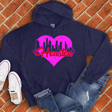 Load image into Gallery viewer, Houston Skyline Heart Hoodie