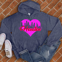 Load image into Gallery viewer, Houston Skyline Heart Hoodie