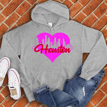 Load image into Gallery viewer, Houston Skyline Heart Hoodie