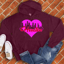 Load image into Gallery viewer, Houston Skyline Heart Hoodie