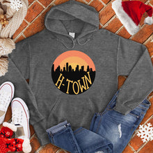 Load image into Gallery viewer, H-Town Round Sunset Christmas Hoodie