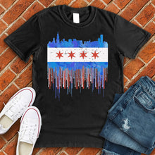 Load image into Gallery viewer, Chicago Flag Drip Tee