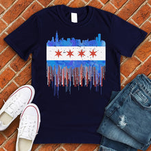 Load image into Gallery viewer, Chicago Flag Drip Tee