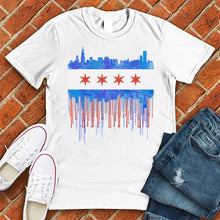 Load image into Gallery viewer, Chicago Flag Drip Tee