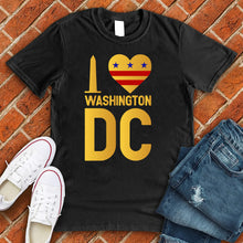Load image into Gallery viewer, I Love Washington DC Monument Heart Tee