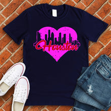 Load image into Gallery viewer, Houston Skyline Heart Tee