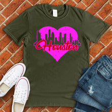 Load image into Gallery viewer, Houston Skyline Heart Tee