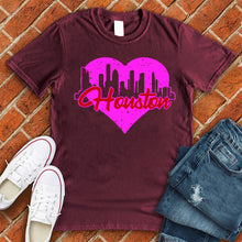 Load image into Gallery viewer, Houston Skyline Heart Tee