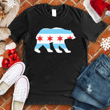 Load image into Gallery viewer, Chicago Flag In Bear Tee