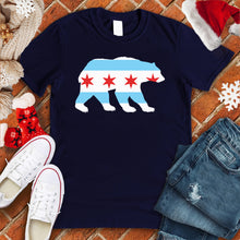 Load image into Gallery viewer, Chicago Flag In Bear Tee