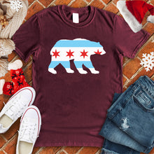 Load image into Gallery viewer, Chicago Flag In Bear Tee
