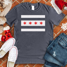 Load image into Gallery viewer, Chicago Flag Stripes Tee