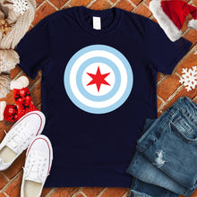 Load image into Gallery viewer, Chicago Round Flag Tee