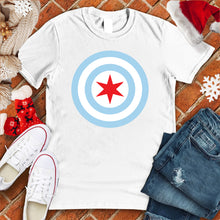 Load image into Gallery viewer, Chicago Round Flag Tee