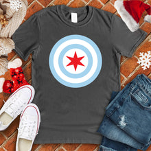 Load image into Gallery viewer, Chicago Round Flag Tee