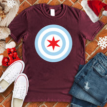Load image into Gallery viewer, Chicago Round Flag Tee