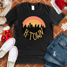 Load image into Gallery viewer, H-Town Round Sunset Christmas Tee