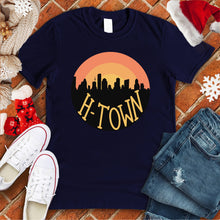 Load image into Gallery viewer, H-Town Round Sunset Christmas Tee