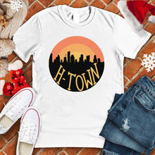 Load image into Gallery viewer, H-Town Round Sunset Christmas Tee