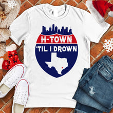 Load image into Gallery viewer, H-Town 'Til I Drown Christmas Tee
