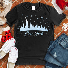 Load image into Gallery viewer, New York Snowfall Skyline Tee