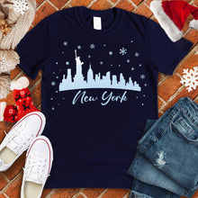 Load image into Gallery viewer, New York Snowfall Skyline Tee