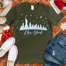 Load image into Gallery viewer, New York Snowfall Skyline Tee