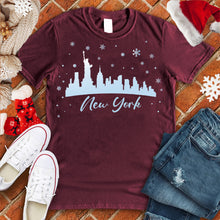 Load image into Gallery viewer, New York Snowfall Skyline Tee