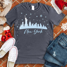 Load image into Gallery viewer, New York Snowfall Skyline Tee