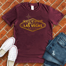 Load image into Gallery viewer, Welcome To Las Vegas Gold Tee
