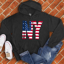 Load image into Gallery viewer, American Flag NY Hoodie