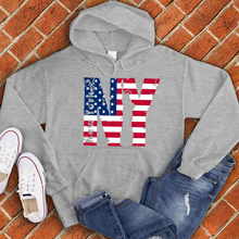 Load image into Gallery viewer, American Flag NY Hoodie