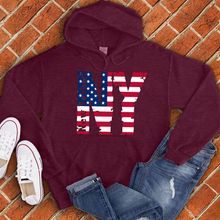 Load image into Gallery viewer, American Flag NY Hoodie