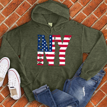 Load image into Gallery viewer, American Flag NY Hoodie