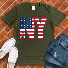 Load image into Gallery viewer, American Flag NY Tee