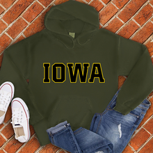 Load image into Gallery viewer, Yellow And Black Iowa Hoodie
