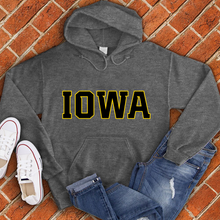 Load image into Gallery viewer, Yellow And Black Iowa Hoodie
