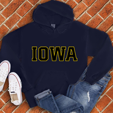 Load image into Gallery viewer, Yellow And Black Iowa Hoodie
