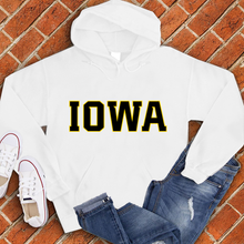 Load image into Gallery viewer, Yellow And Black Iowa Hoodie
