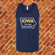 Load image into Gallery viewer, I.O.W.A. Its Okay With Alcohol Unisex Tank Top
