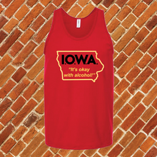 Load image into Gallery viewer, I.O.W.A. Its Okay With Alcohol Unisex Tank Top
