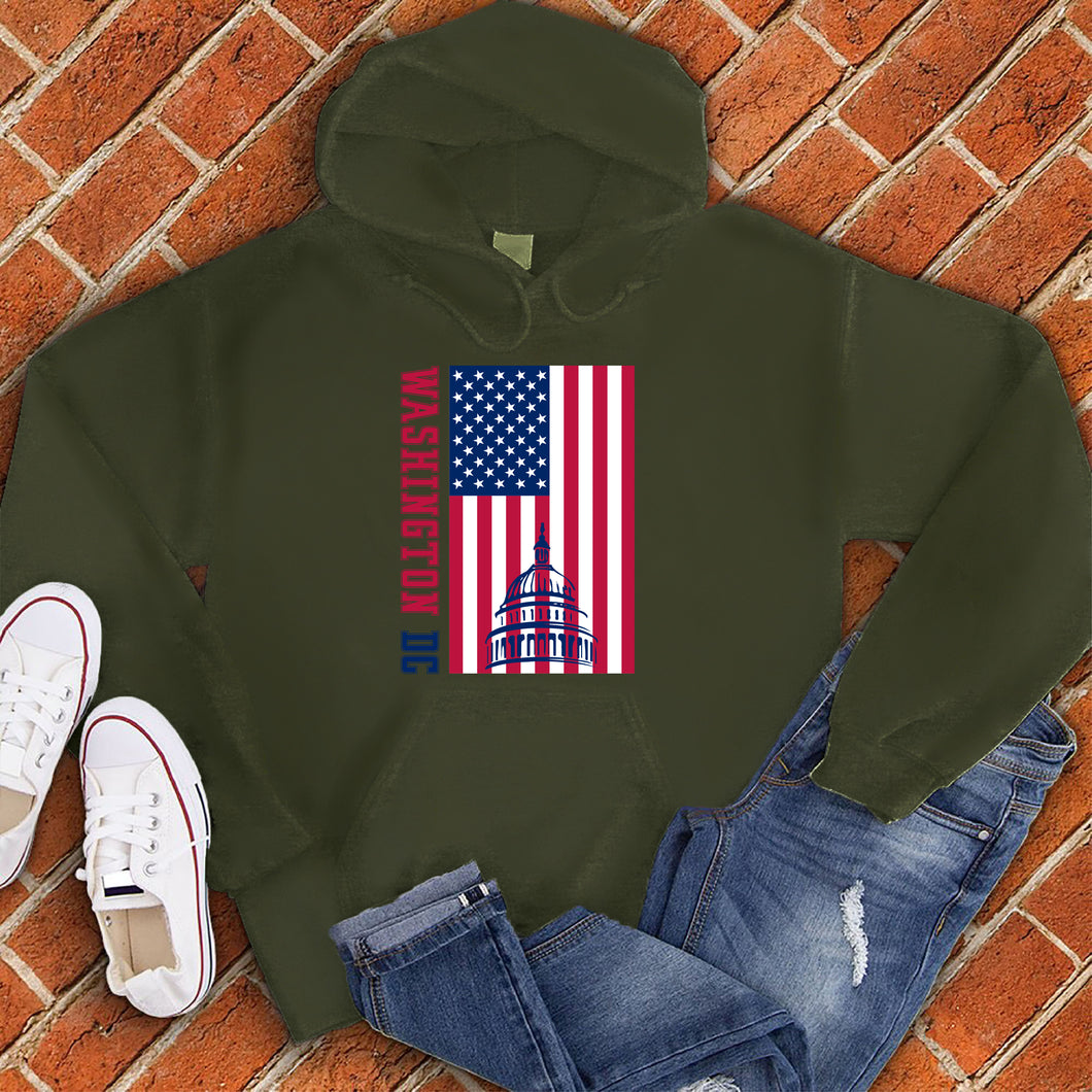Washington DC American Flag Monument Hoodie